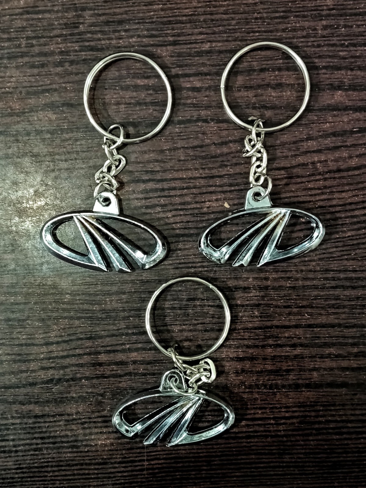 Mahindra Logo Keychain - Metal Steel, Compact And Lightweight Design | Rugged Brushed Finish, Ideal For Gifting And Stylish Travel Accessory