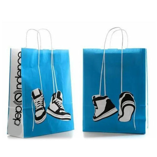 Shoes Packaging Paper Bag - Color: Blue