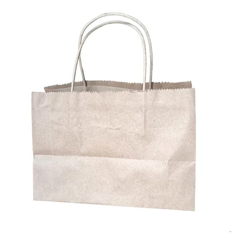Brown Paper Bag - Coated Paper, 16x12 Inches, White Color - Customizable Designs, Recyclable, Holds Up to 1 Kilogram