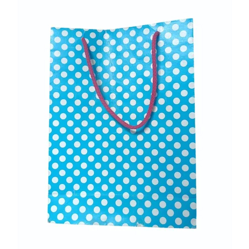 Dot Printed Handmade Paper Shopping Bag
