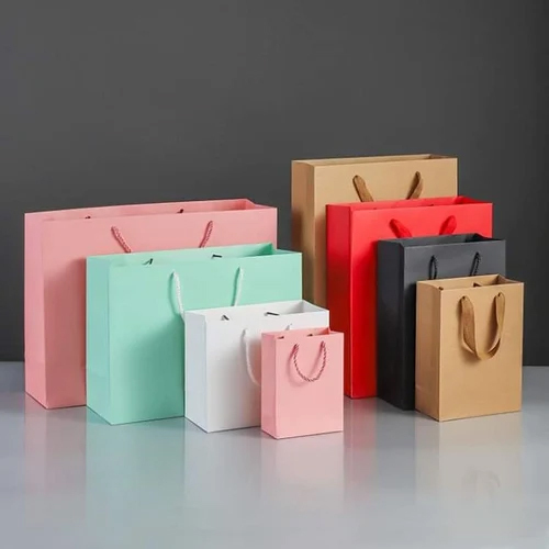 Paper Bags For Sarees Shop - Color: Pink