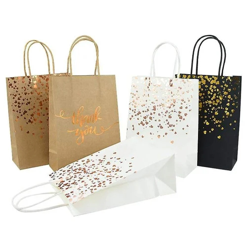 White Kraft Paper Carry Bag