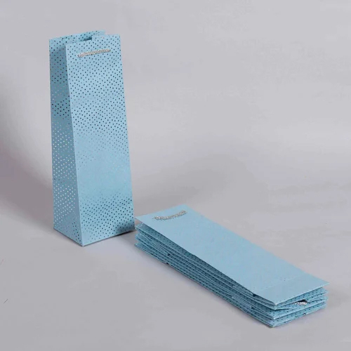 Dot Printed Kraft Paper Bottle Bag