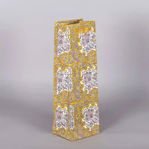 रतन जयपुर सफेद पीला रंग उपहार बैग