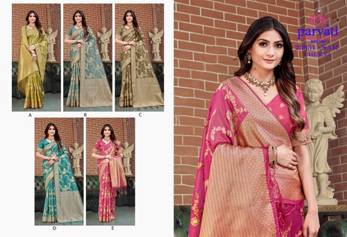 Parvati Multicolor Chetna Silk Saree -25651