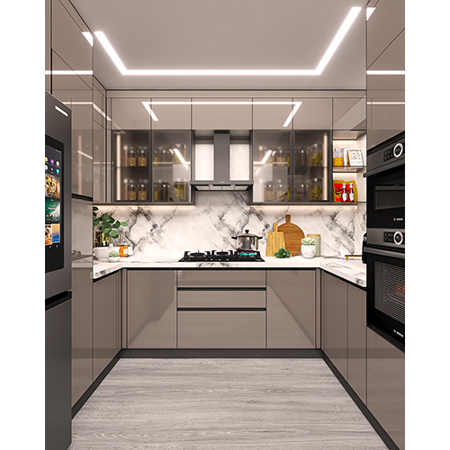 G Shape Modular Kitchen Design