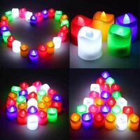 Led Tea Light Candle Diva - Plastic, 35x35x45 Mm | Multi Color Changing, Flameless, Flickering, Battery Operated, Heat-free, Ambient Lighting