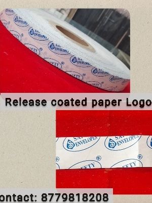 Release coated paper Logo print