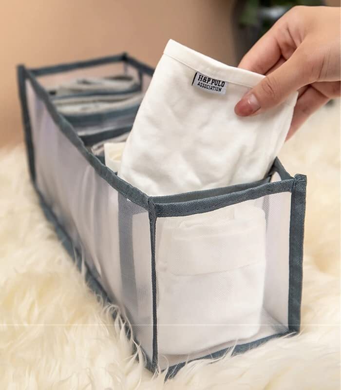 7 Grids Washable Wardrobe Clothes Organizer