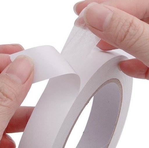 Double Sided Tissue Tape - 50m Length, 24mm Width, White Color | Easy Hand Tear, Strong Adhesion To Plastics, Metals, And Papers