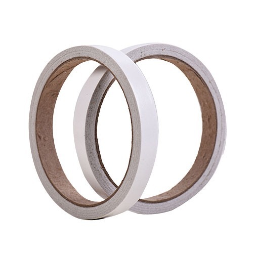 Double Sided Tissue Tape - 50m Length, 24mm Width, White Color | Easy Hand Tear, Strong Adhesion To Plastics, Metals, And Papers