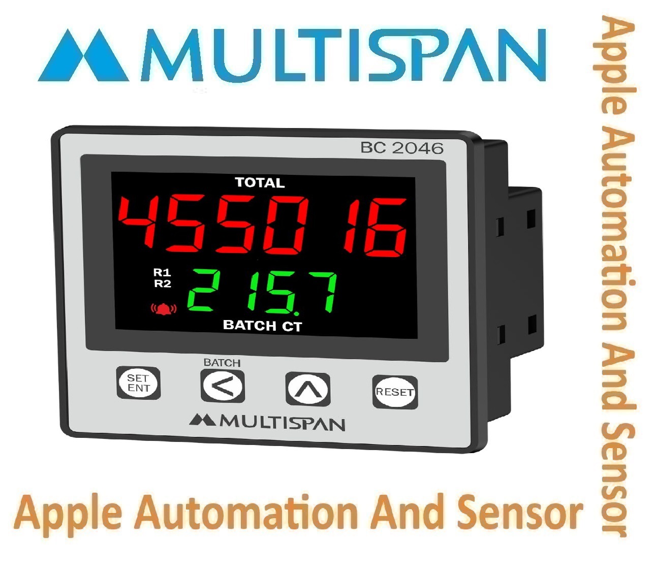 Bc-1046d Multispan Programmable Batch Counter - Double Display, Universal Input Pid Controller, Double Relay, 4+4 Digit Accuracy, 1-year Warranty