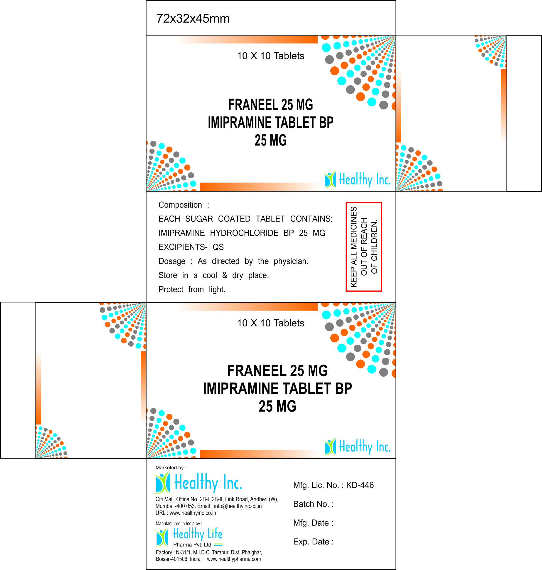 Imipramine tablet 25mg