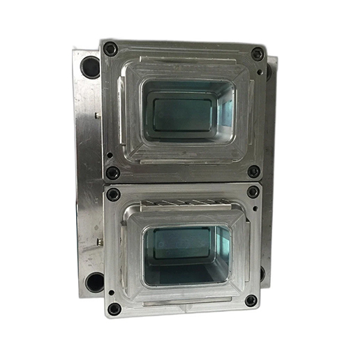 Plastic Food Container Moulds - High-Quality Metal, Different Sizes Available, Sleek Silver Finish, Ideal for Injection Moulding