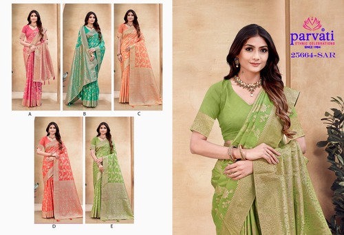 Parvati Multicolor Norah Silk Saree -25664