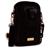 Ladies Leather Brown Sling Bag - Design: Standard