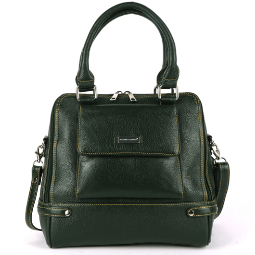 Ladies Leather Olive Hand Bag
