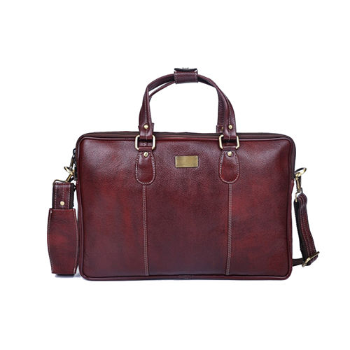 Brown Leather Laptop Bag - Design: Standard