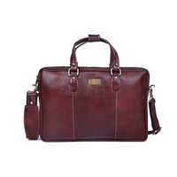 Genuine Leather Office Bag - Color: Brown