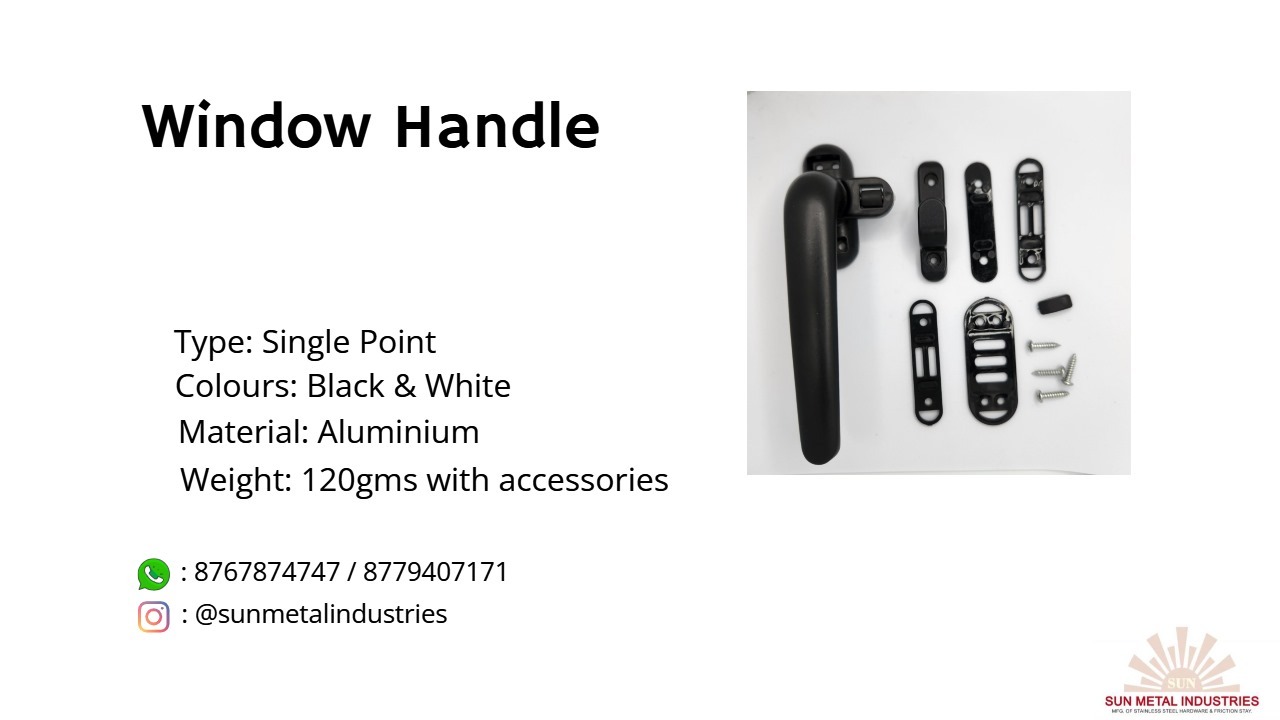 Single Point Window Handle - Application: Sliding Glass Door