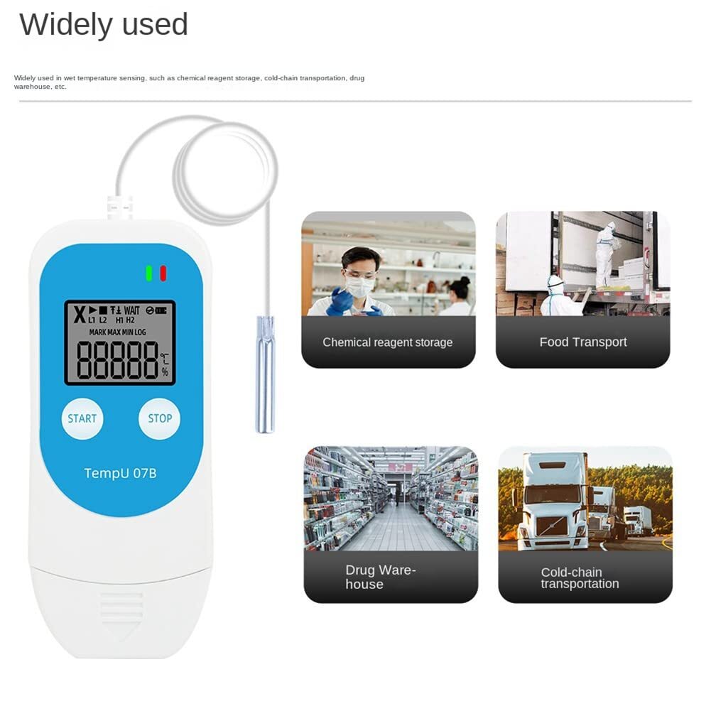 Tzone TempU07B PDF&CSV USB temperature and humidity data logger with external probe