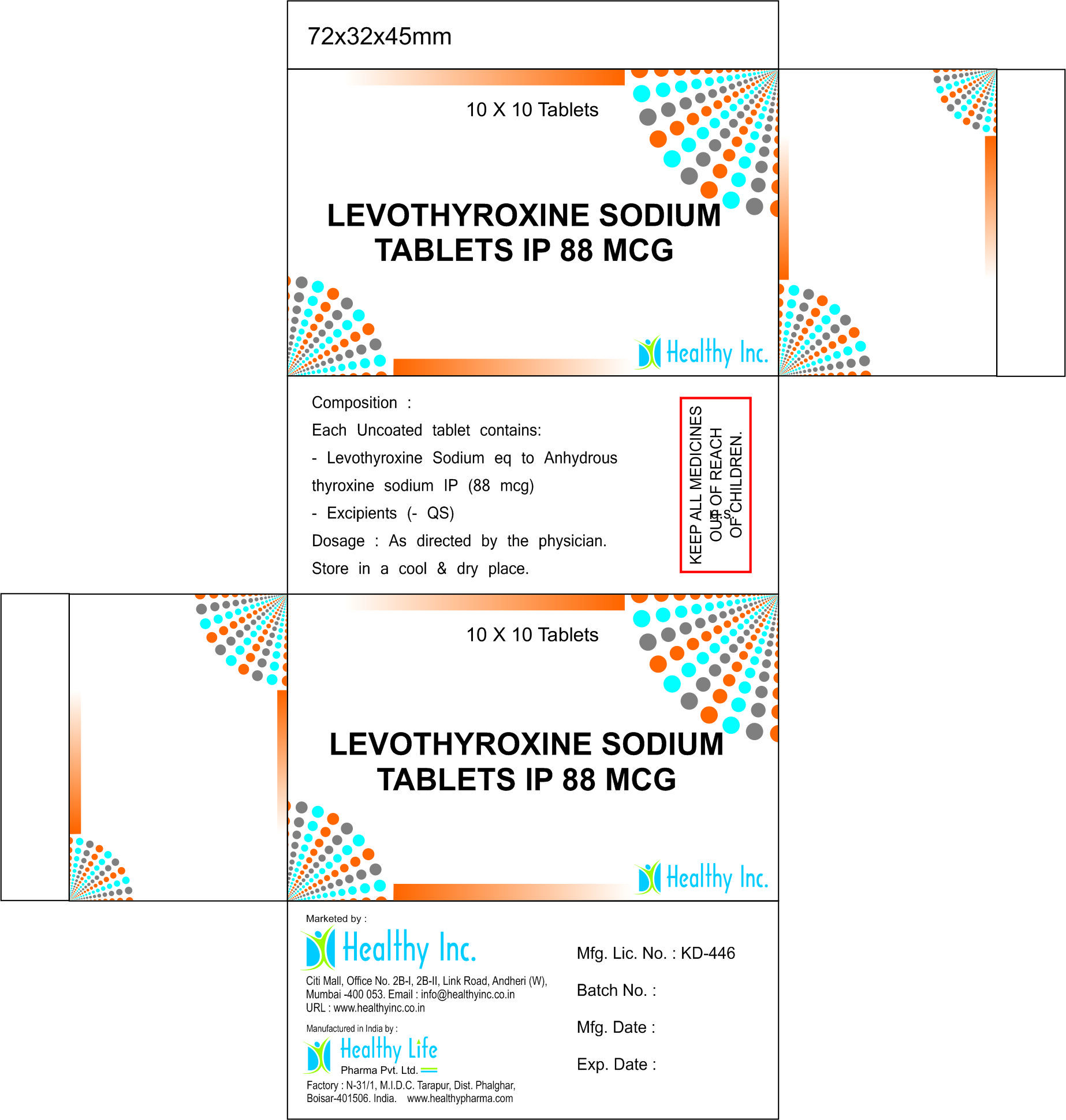 Levothyroxine Sodium Tablet 25mcg