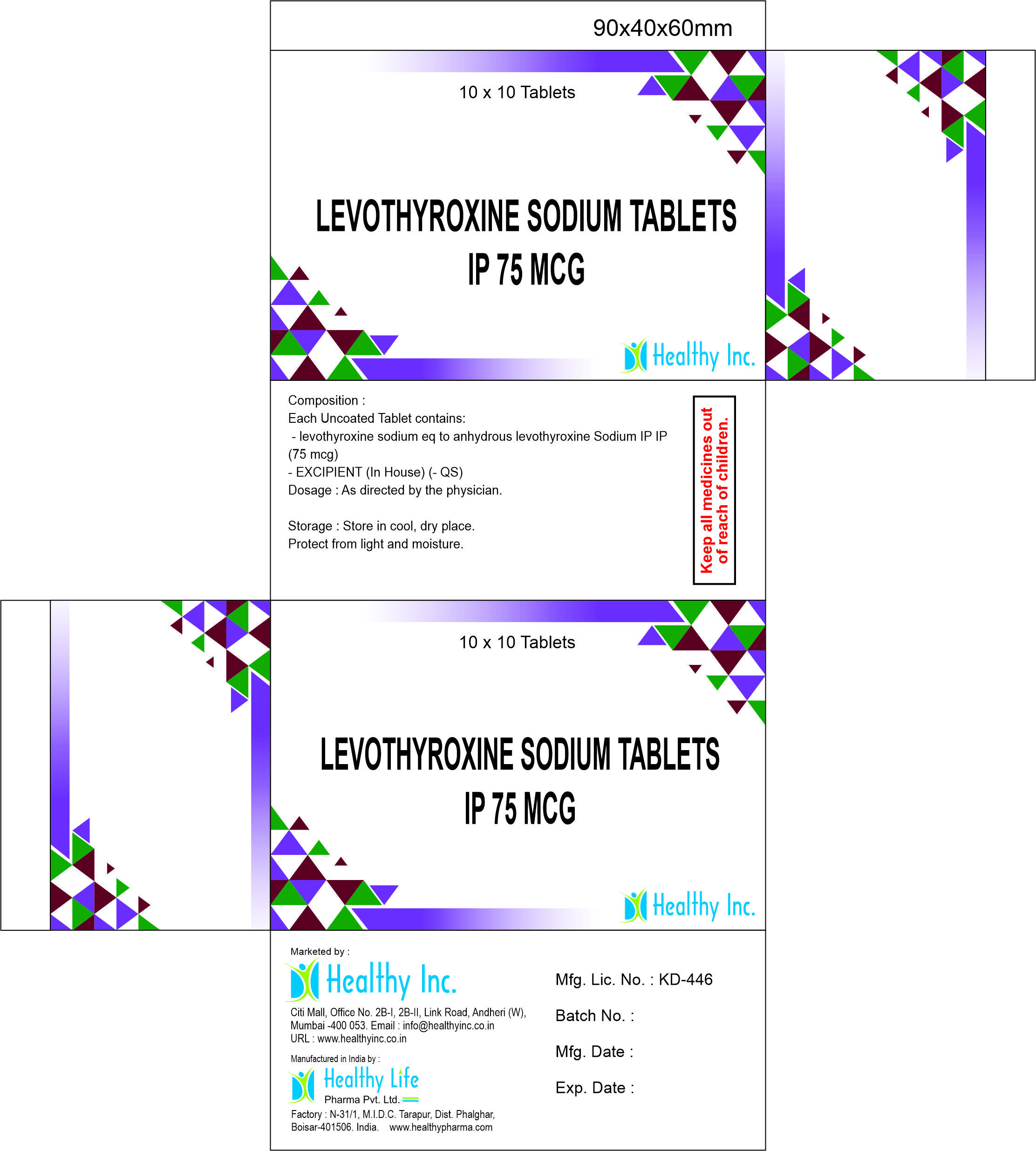 Levothyroxine Sodium Tablet 50mcg - Drug Type: Generic Drugs