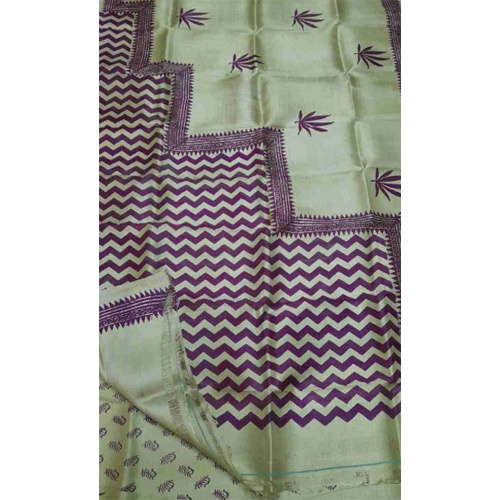  Floral Design TASSAR Pure Resam Silk Saree