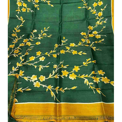 Floral Pure Resam TASSAR Silk Saree