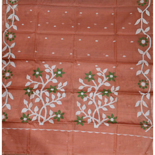 Maslin Jamdani Printed Resam Silk Saree - Season: Rainy