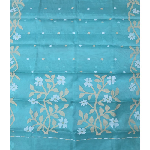 Handloom Pure Silk: Jamdani maslinSaree