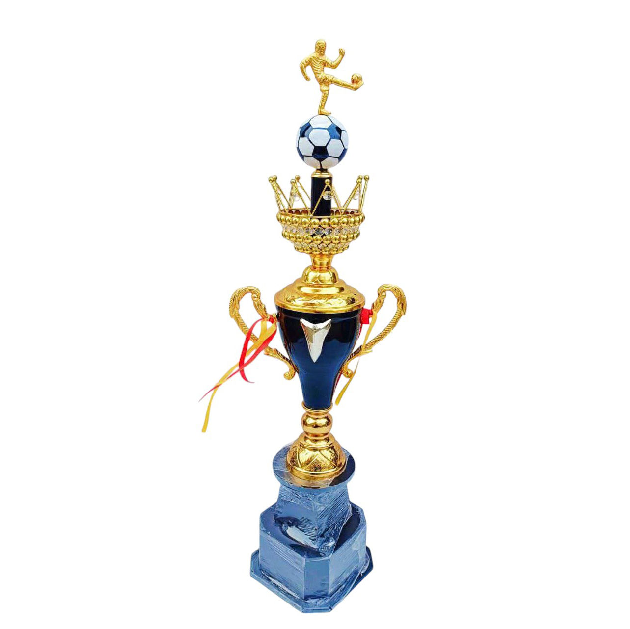 Metal Crown Football Trophy Cup #0598 - Color: Various Colors