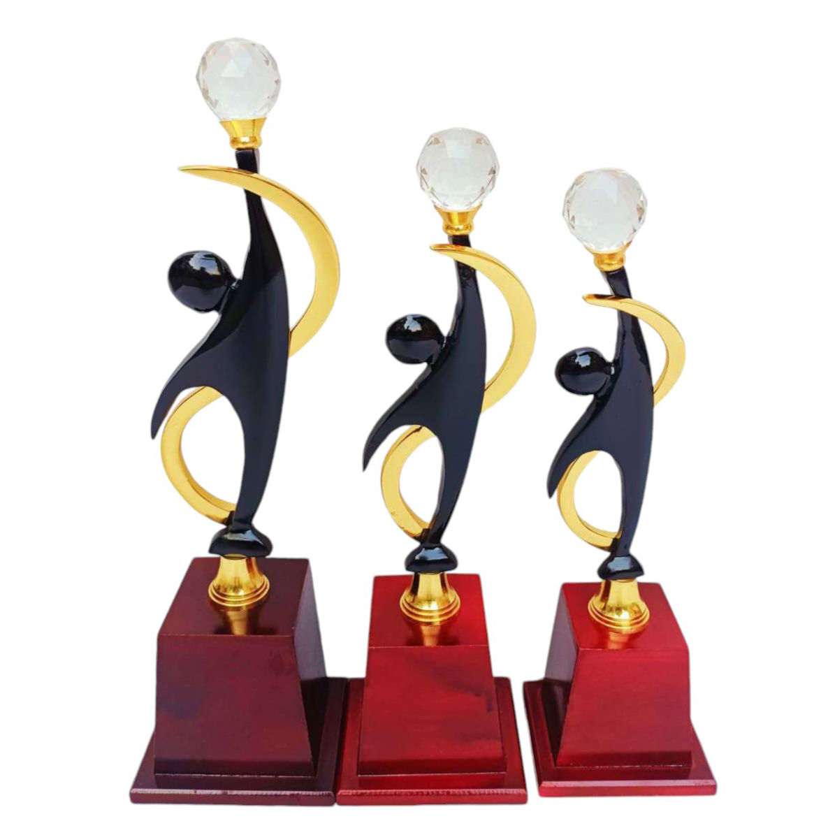 Diamond Sculpture Statue Golf Trophy #0472 - Color: Various Colors