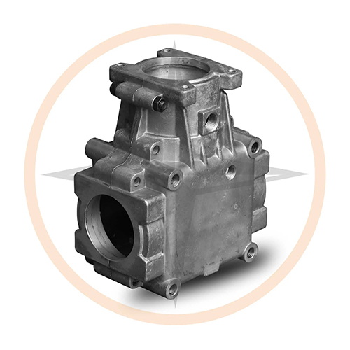 Industrial Gear Box Casting - Color: Silver