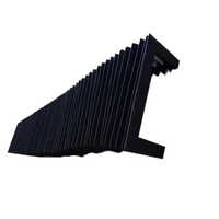 Rectangular Flexible Bellows Cover - Color: Black