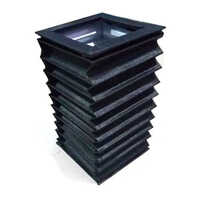 Square Industrial Bellows Cover - Fabric, 0.7-1mm Thickness | Black Color, Square Shape, Casting Technique For Extreme Conditions
