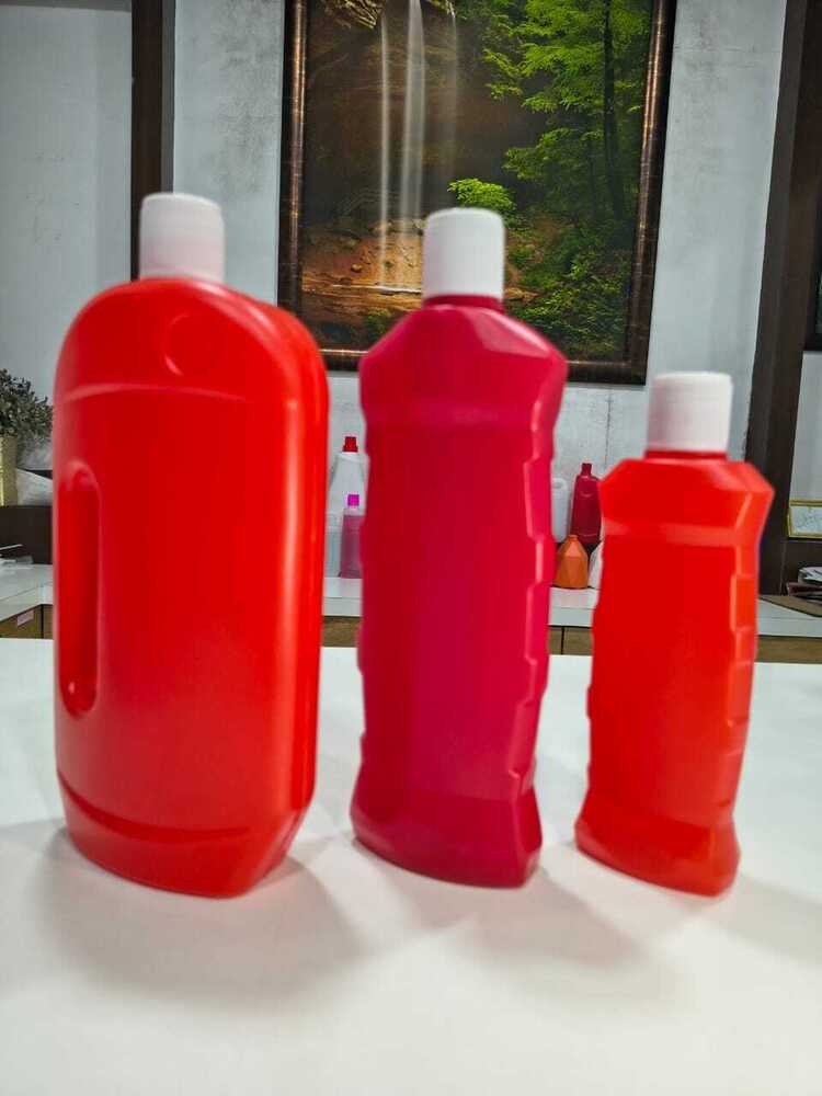Empty Bathroom Cleaner Bottle - Color: Red