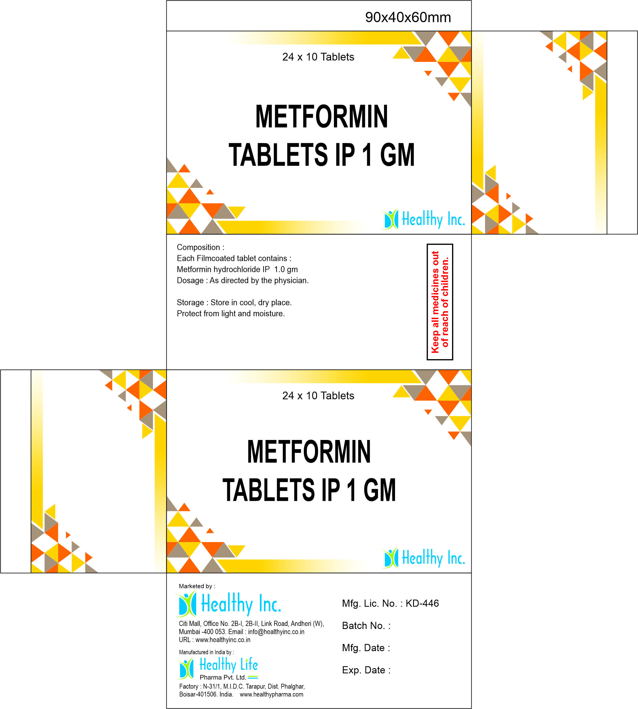 Metformin Tablet 1gm