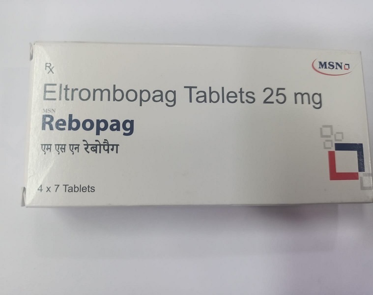 Eltrombopag - 25mg Tablet | Thrombopoietin Agonist For Low Platelet Count, Chronic Itp, Hcv Infection, Severe Aplastic Anemia Treatment