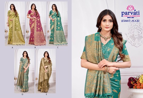 Parvati Multicolor Rapier Silk Saree -25667