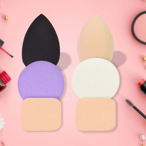 Makeup Sponges Set, Perfect for Liquid, Cream, and Powders