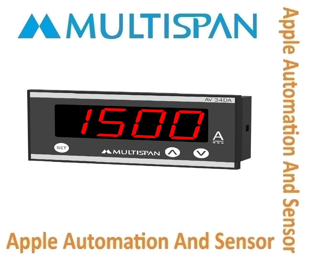 Av-24da Multispan Digital Dc Ampere Meter - Double Display, Universal Input, Pid Controller, 4+4 Digit, 1 Year Warranty, Relay Output
