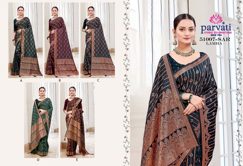 Parvati Multicolor Rapier Silk Saree