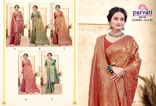 Parvati Multicolor Rapier Silk Saree -51023