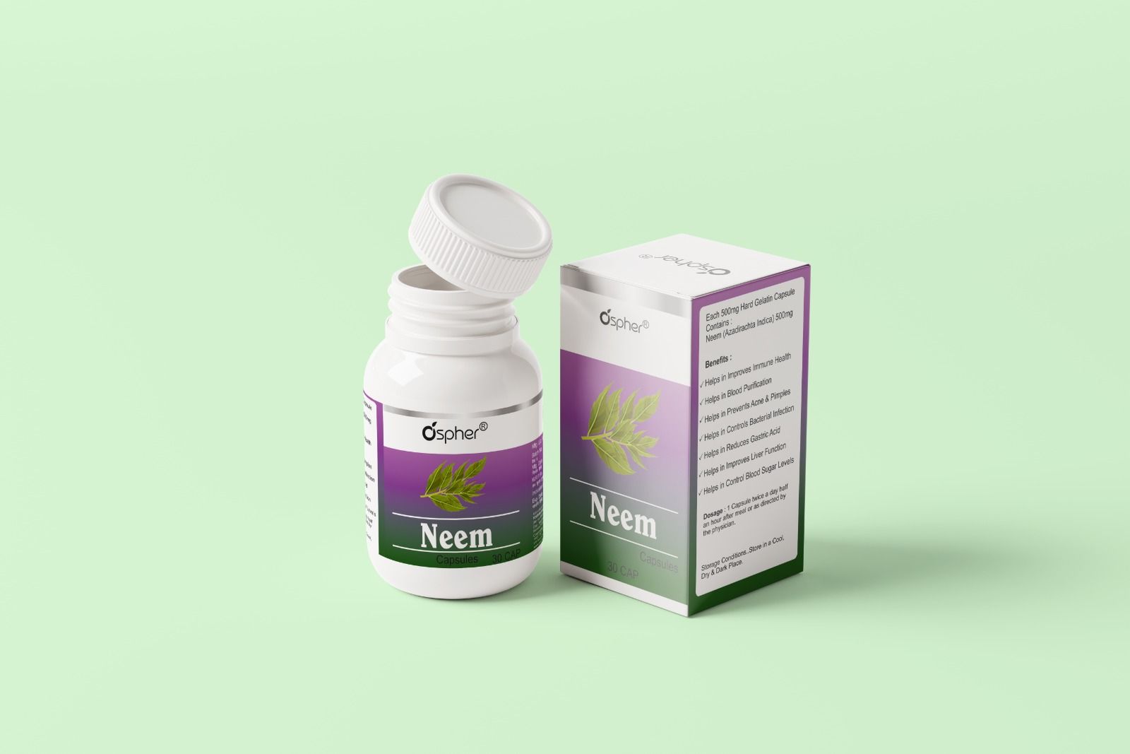 Herbal Neem Capsule - Age Group: For Adults