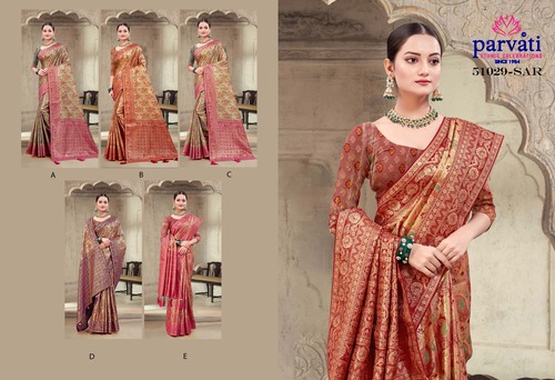 Parvati Multicolor Rapier Silk Saree -51029