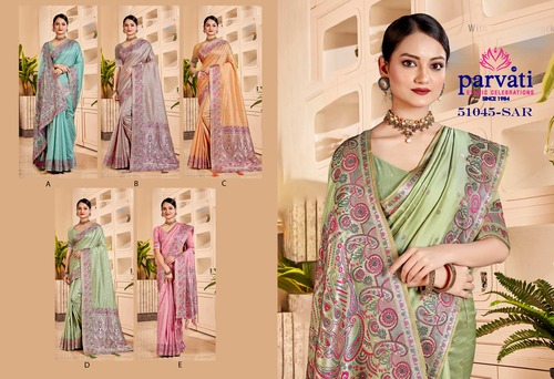 Parvati Multicolor Rapier Silk Saree -51045