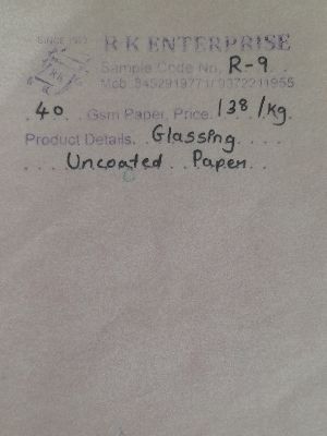 Glassing Uncoated Paper