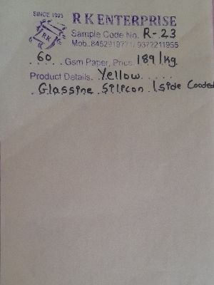 Yellow Glaasine Silicon paper