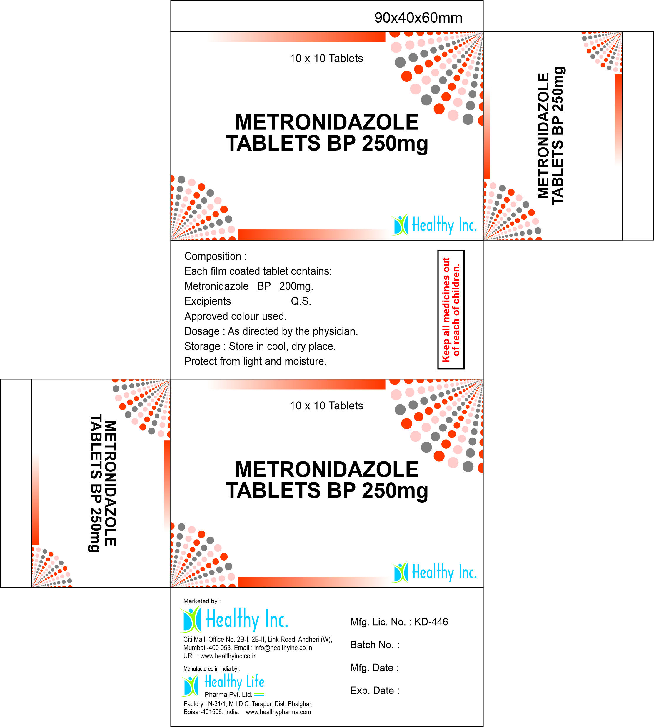 Metronidazole Tablet 200mg - Drug Type: Generic Drugs